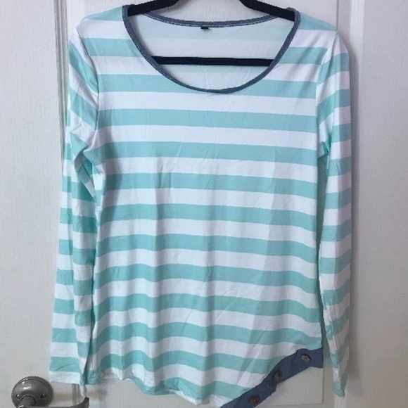 NTOW Striped Basic Scoop Neck -Small - Picture 2 of 6